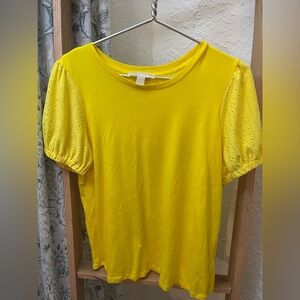 Michael Kors Yellow Short Sleeve Top